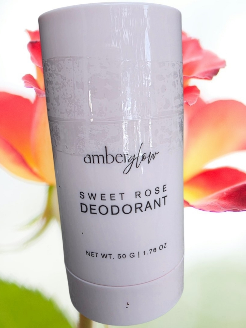 amberglow Sweet Rose Deodorant - White